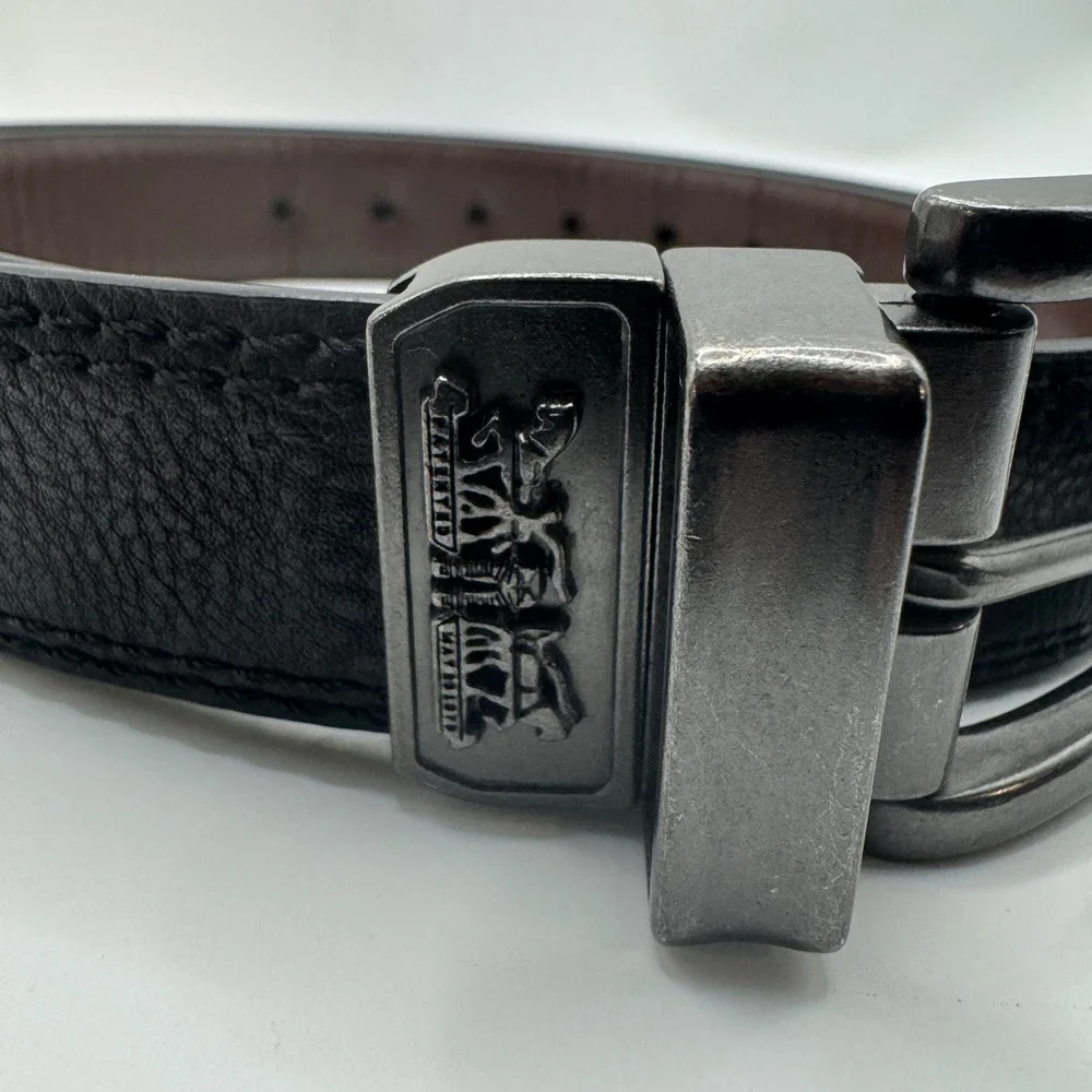 Levi's L 30-32 Reversible Belt Mens Black Brown Gunmetal Buckle 12LV020043